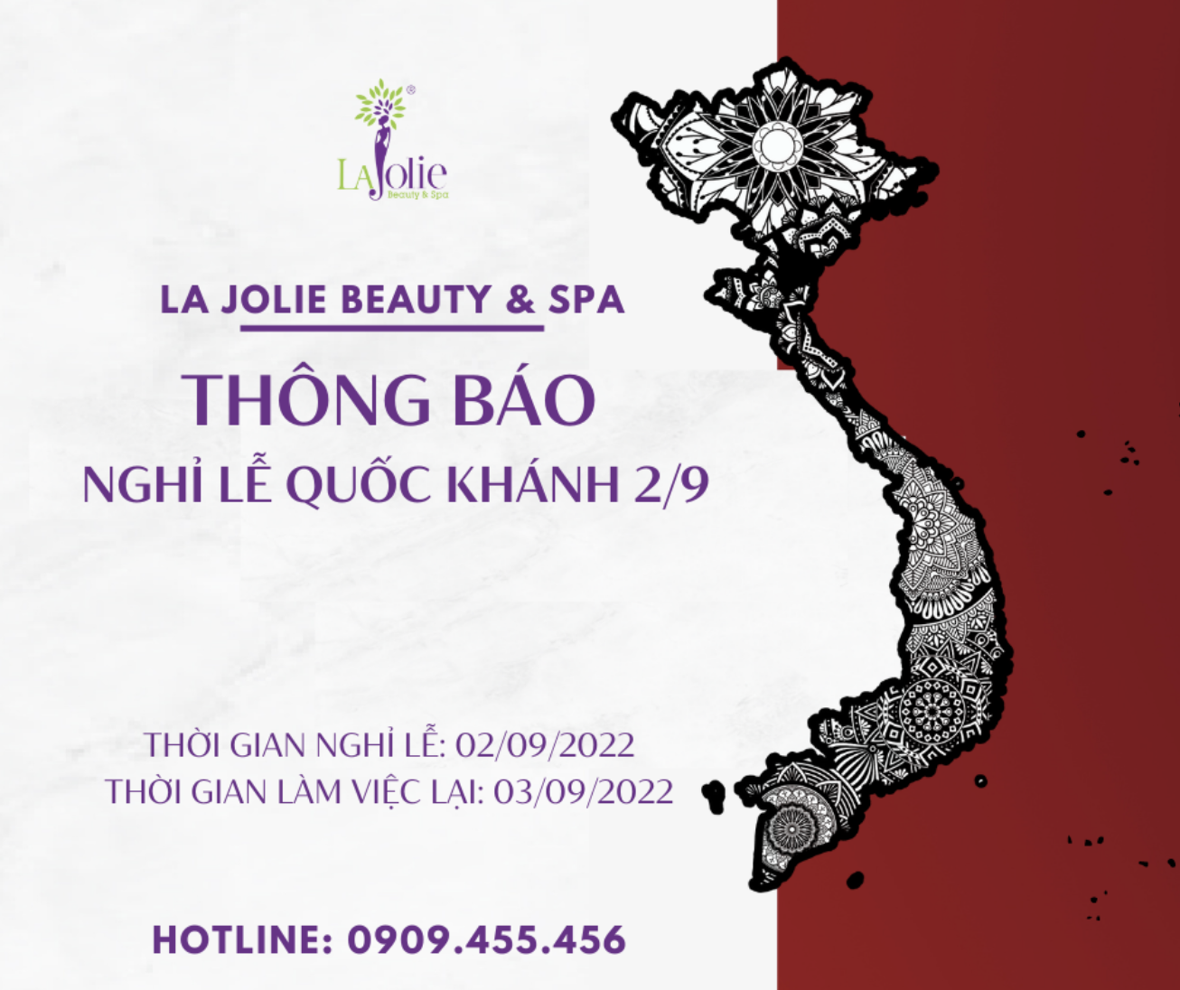 La Jolie national day notice design